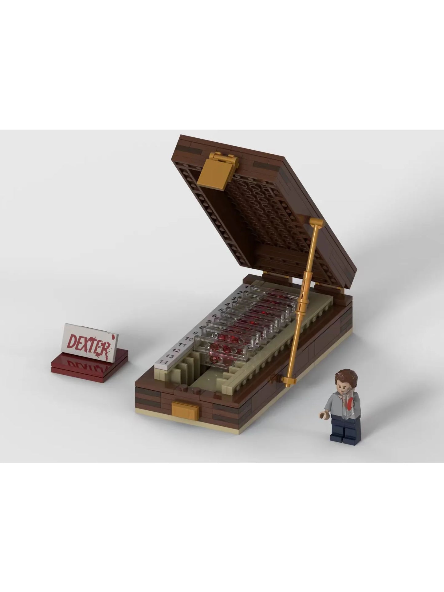 MOC 194pcs  Dexter Morgan's Trophies Box nan Perfect Birthday Party Favorite DIY Building Blocks for Kids Christmas Gift Toys
