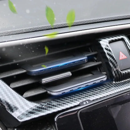 Car Aroma Diffuser Invisible Toggle Fragrance Strip Solid Balm Freshener Odor Eliminator Air Vent Clip Car Decoration Accessorie