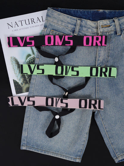 3 PCS Men's ORLVS Letter Waistband Sexy Jockstraps Multicolor Removable Snap Crotch Underwear