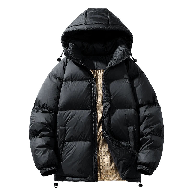 2024 Winter New Men's Goose Down Hooded Down Jacket with Thickened Warmth and Cold Resistance, Same Style for Men and Women
