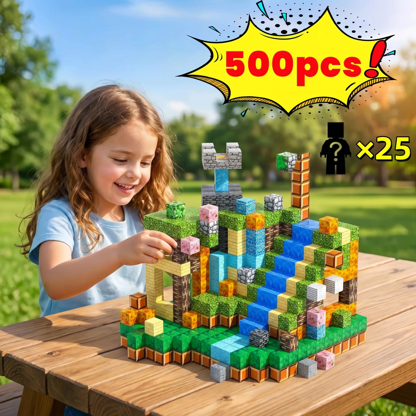 Magnetic Building Blocks Model DIY Assembly Toy Building Blocks STEM Educational Sensory Toys Mine World Magnet Cube Gifts