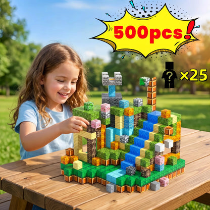 Magnetic Building Blocks Model DIY Assembly Toy Building Blocks STEM Educational Sensory Toys Mine World Magnet Cube Gifts