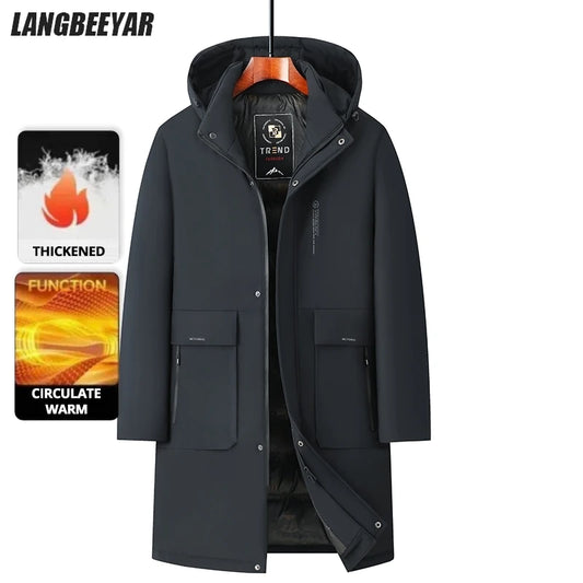 High End Traceless New Brand Business Casual Fashion Men Leather Jacket Faux PU Coats Autumn Winter Men Clothing 2025