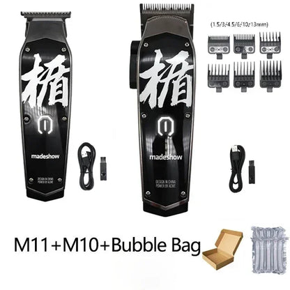 MEDESHOW D8 Professional Hair Cutting Machine Kit for Men Hair Clipper Trimmer 0mm Gap Cutter Head USB Charger Barber Kit
