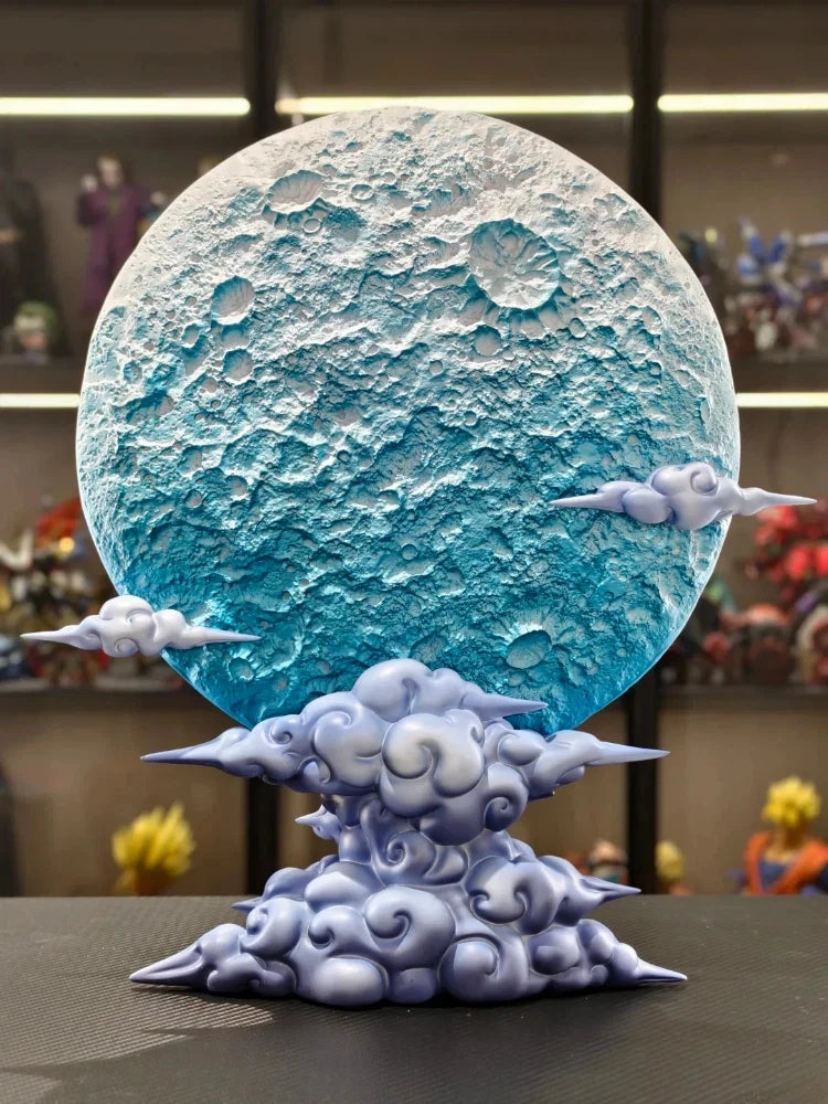 Jt Statue 39cm Dragon Ball Moon Anime Figure ABS LED Light Base Multi Color Changing Lamp Collection Model Toys Desktop Gifts