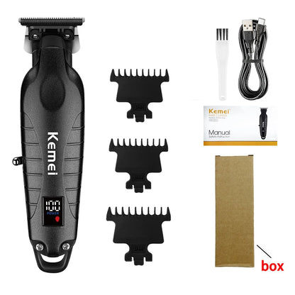 Kemei KM-2293 7000RPM Barber Professional Electric Hair Clipper Trimmer Cordless USB Charging Rechargeable Hair Clippers