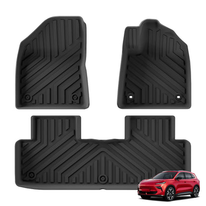 LUCKEASY Right Drive for MG S5 EV RHD 2024-2026 Car Floor Mats Trunk Pad TPE 3D Foot Pad All Weather Auto Accessories Black