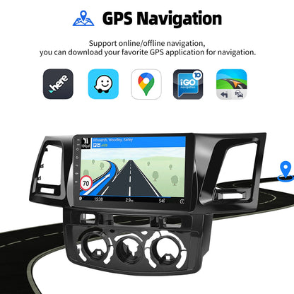 DAB+ 9“ Android 15 For Toyota Fortuner HILUX Revo Vigo N70 2007-2015 Multimedia Video Player Stereo GPS 2din Carplay Car Radio