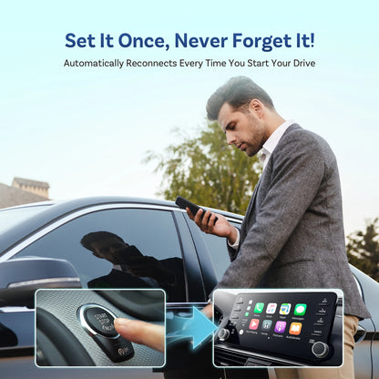 OTTOCAST Play2Video Ultra Wireless CarPlay AI BoxVideo Streaming forCar YouTube Netflix IPTV Plug&Play for Factory Wired CarPlay