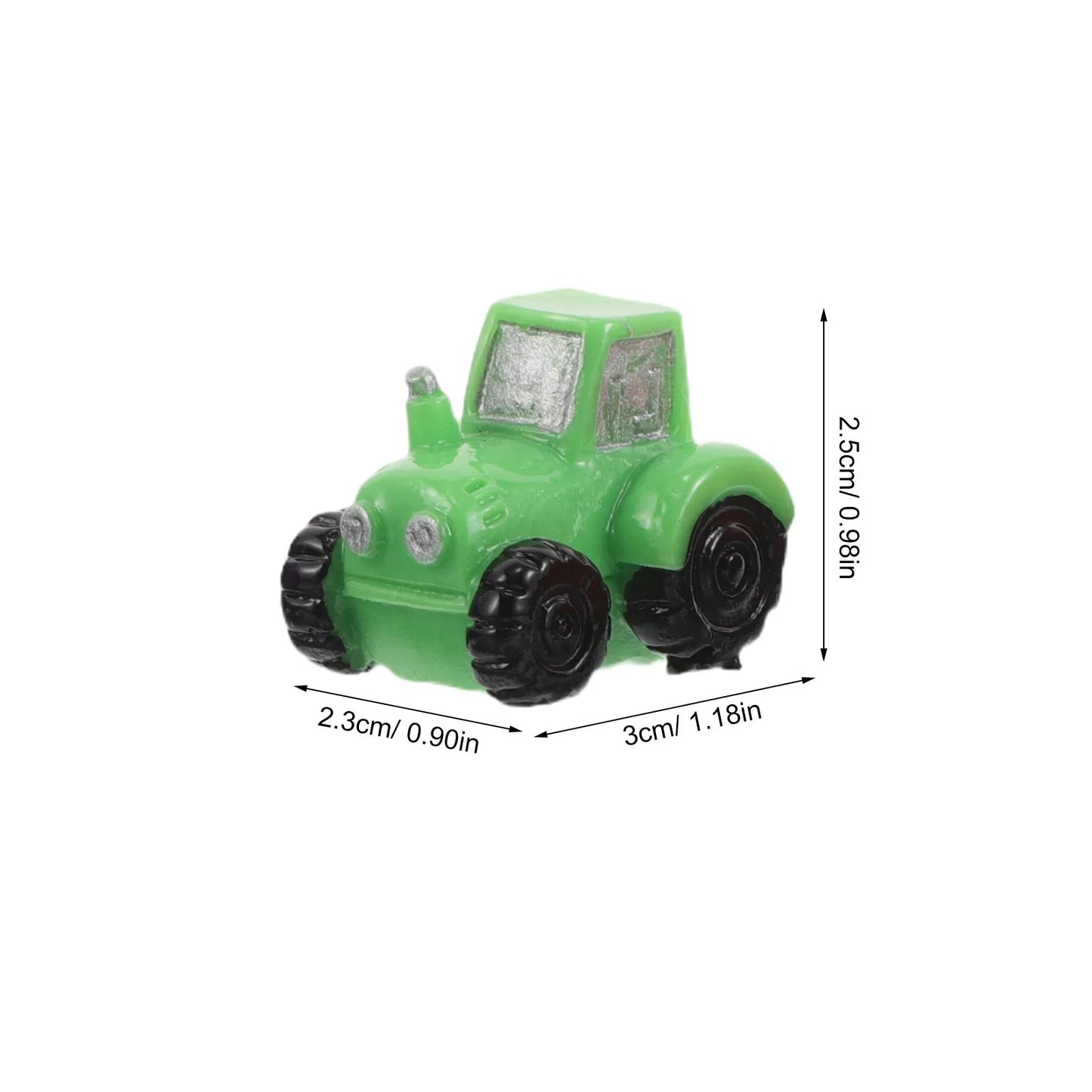 12Pcs Mini Resin Micro Landscape Farm Tractors Detailed Miniature Farmer Vehicles for Fairy Garden Scene Fairy Garden Vehicles
