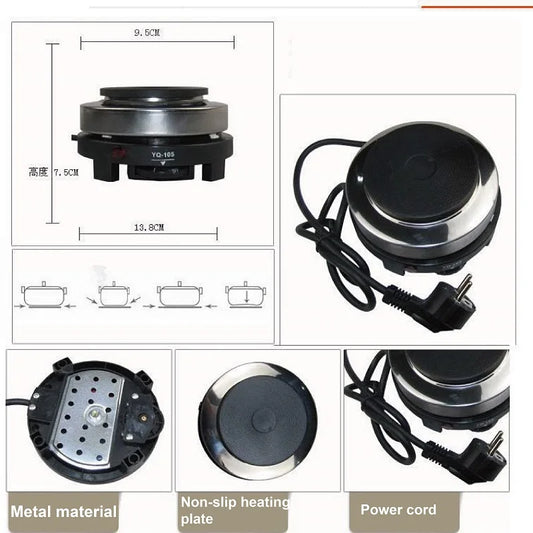 110V/220V Electric Coffee Maker Portable Stainless Steel Mocha Pot Electric Italian Coffee Maker Percolator Heated Coffee Stove