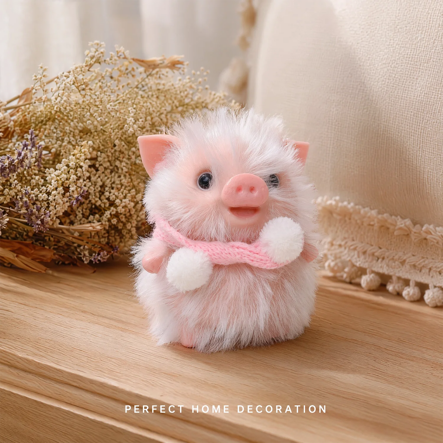 4Inch Silicone Piglet Soft Cute Mini Realistic Animals with Accessories Lifelike Reborn Newborn Pig Doll Decompression Toy Gift