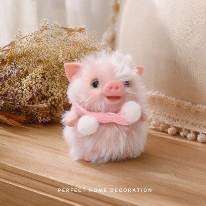 4Inch Silicone Piglet Soft Cute Mini Realistic Animals with Accessories Lifelike Reborn Newborn Pig Doll Decompression Toy Gift