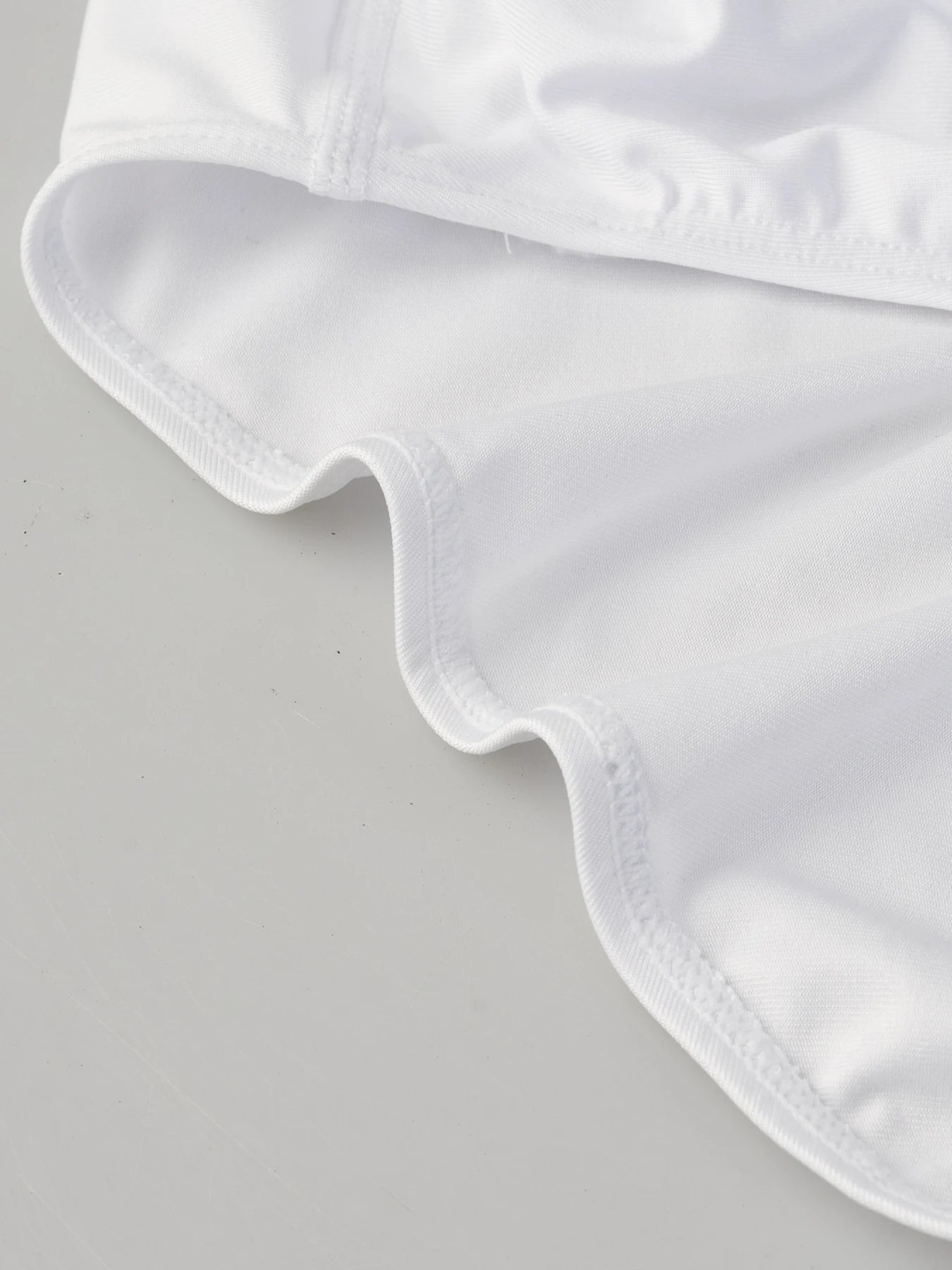 4Pcs Pure White Elastic Brand Underwear Casual Home Men's Briefs