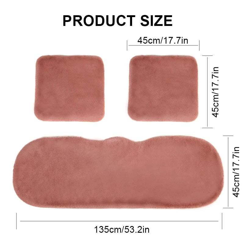 SEAMETAL Short Plush Car Seat Cover Soft Winter Warm Auto Seat Cushion Skin-Friendly Washable Universal Vehicle Chair Protector