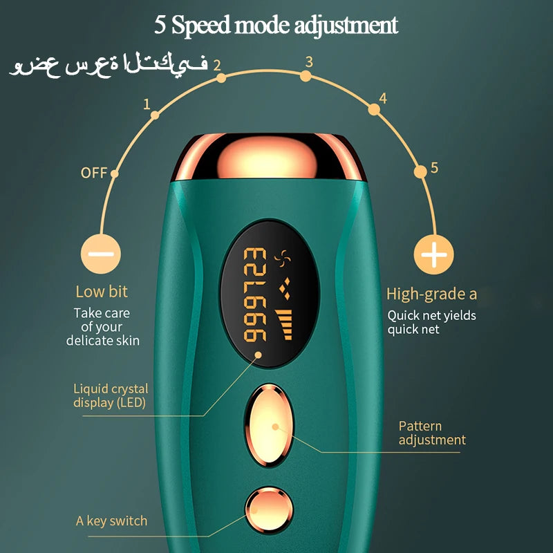 Permanent Hair Removal for Women Facial Body Bikini,Painless Safe IPL Laser Epilator 999999 Flashes LCD Display