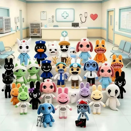 New Horror Game Animal Hospital Plush Doll Cute Ratthew Barney Dr.Harlow Stuffed Doll Periphery Collect Gifts For Fans