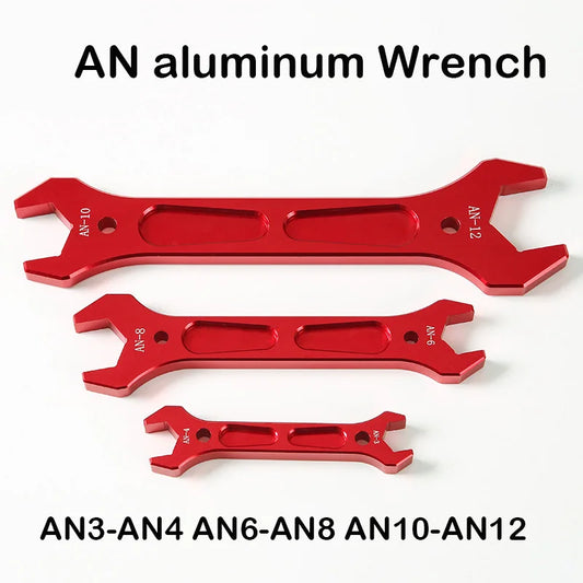 Universal AN Aluminum Wrench Hose Fitting Tool Socket Wrench Spanner Tool Kit Double Ended Fitting AN3 AN4 AN6 AN8 AN10 AN12