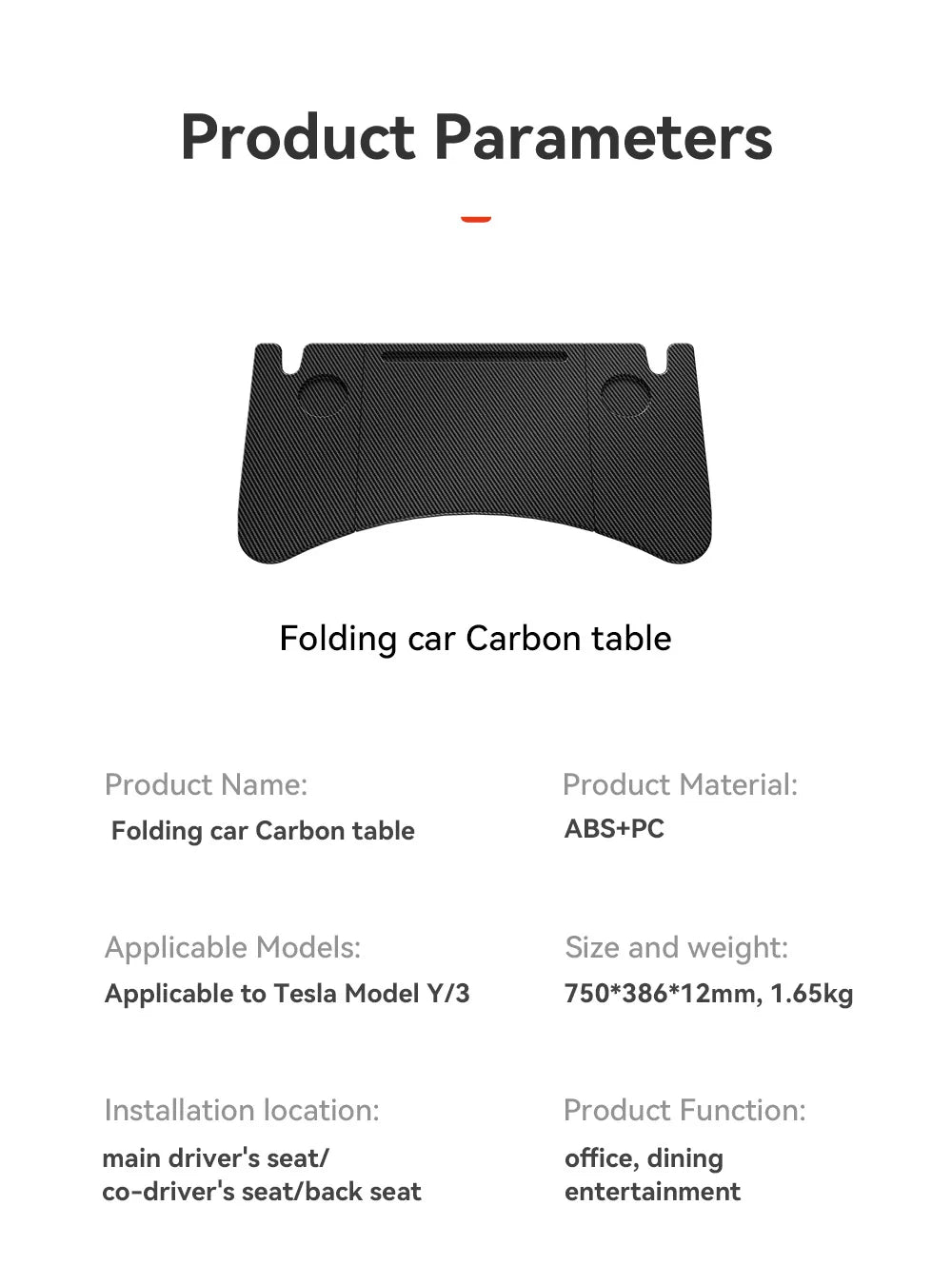 YZ Table Desk For Tesla Model 3 Y X S Highland Juniper 2021-2025 Car Steering Wheel Laptop Tray Food Desk Portable Office Table