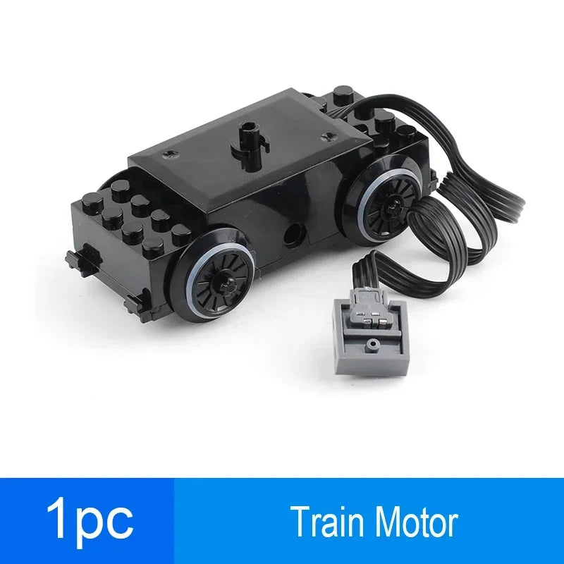 Technical Parts Train Motor 88002 MOC Pack Power Functions Battery Box Tracks Top Base Plate for Legoeds EV3 91994 74784 2871