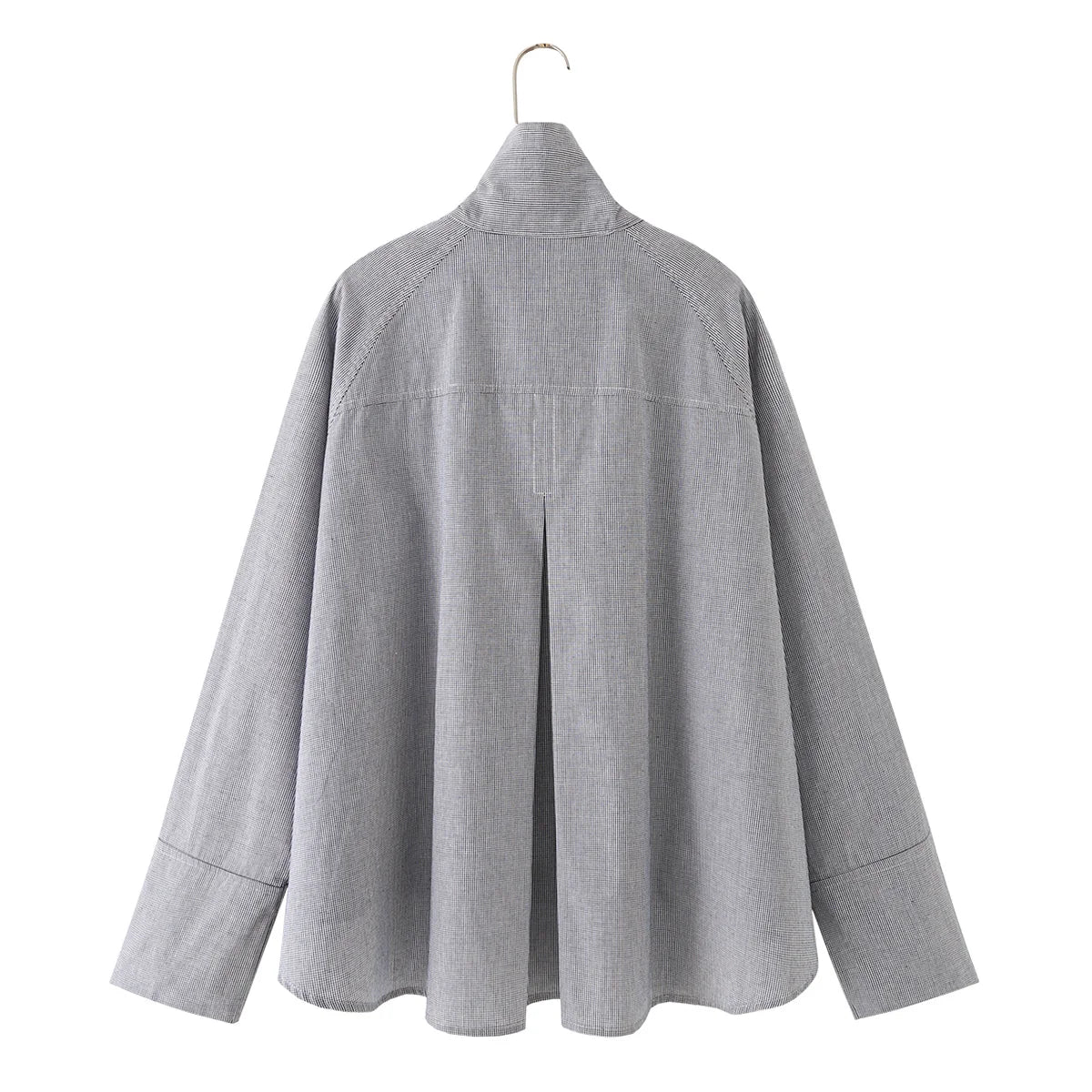 ETJ 2026 New Women's Designer Cotton High Neck Shirt Jacket Oversized Long Sleeve Minimalist Style Outerwear Top