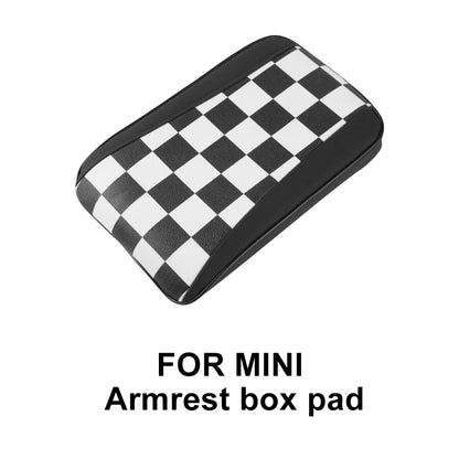 Leather For Mini F54 F55 F56 F60 R55 R56 R60 Auto Hand Rest Pad Central Armrest Storage Box Cover Protective Mat Accessories