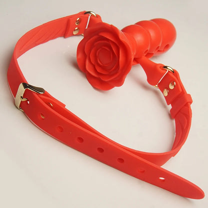 Silicone BDSM Penis Dildo Gag Deep Throat,Open Mouth Gagged Adjustable Depth,Bondage Restraints,Sex Toys for Couples,Role Play