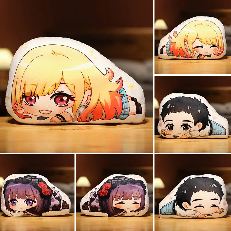 35cm Kawaii Anime My Dress Up Darling Series Q Version Pillow Cartoon Character Kitagawa Marin Creativity Printing Back Cushion
