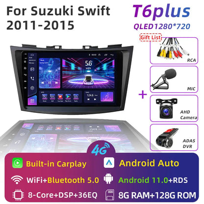 JUNDOF 9" CarPlay 2DIN Android Auto Car Radio Stereo For Suzuki Swift 2011 2012 2013 2014 2015 2016GPS Multimedia Video Player