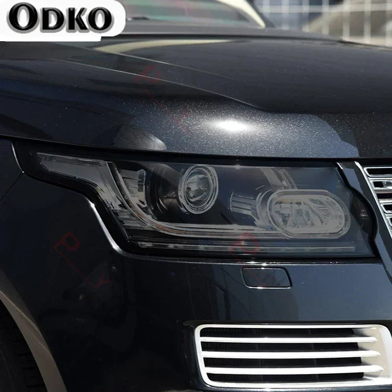 Car Headlight Protective Film Smoked Black Tint Wrap Vinyl Transparent TPU Protective  For Range Rover Vogue L405 2013-2021