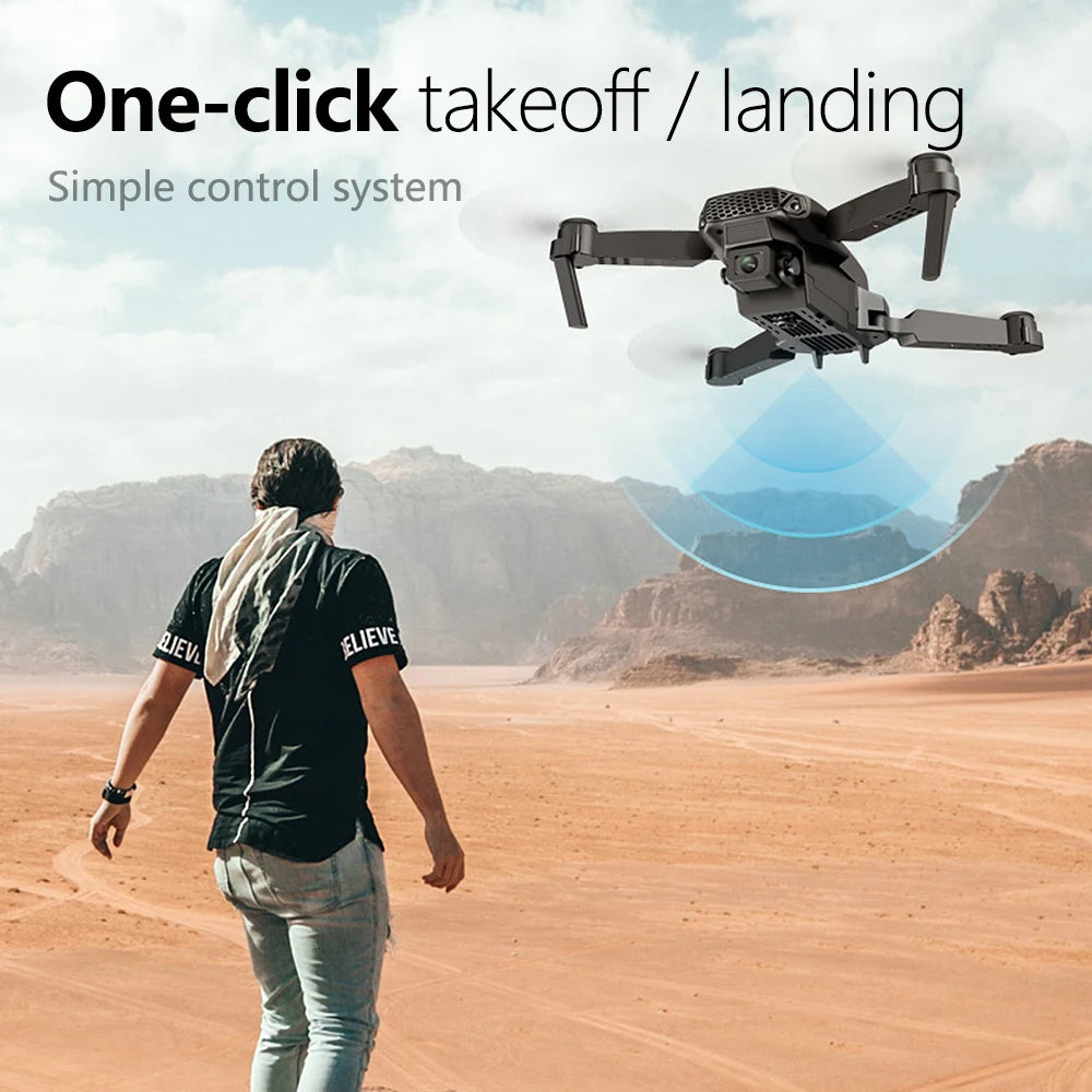 E88 Mini Drone UAV 360-Degree Rotating Folding WiFi Remote Control Aerial Photography Quadcopter Toy Helicopter One-Click New