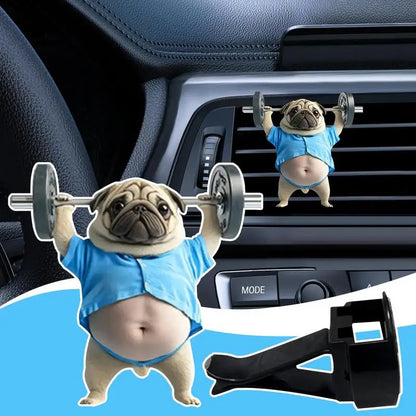 Vent Clips Air Freshener Auto Perfume Fragrance Weightlifting Dog Shape Vehicle Fragrance Auto Perfume Scents For Women Men