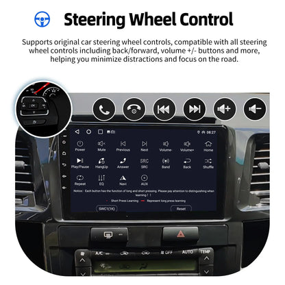 DAB+ 9“ Android 15 For Toyota Fortuner HILUX Revo Vigo N70 2007-2015 Multimedia Video Player Stereo GPS 2din Carplay Car Radio