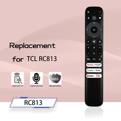Ori TCL TV Remote Control, RC813 Compatible with TCL QM8/QM7/S5/S4/S3/Q7/Q6/Q5 4K UHD HDR LED QLED QD-MiniLED Full-HD Smart TV