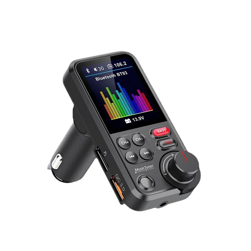 FM Transmitter Car MP3 Player USB Flash Drive Lossless HIFI High And Low Frequency Equalizer Music Car Bluetooth