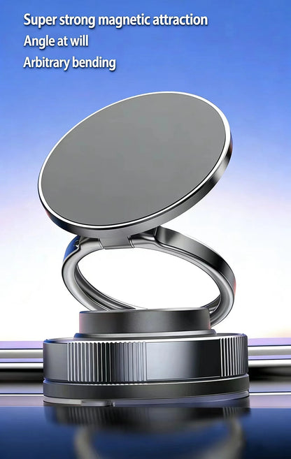 Magnetic Car Phone Holder 360° Rotatable Foldable & Adjustable Magnetic Auto Mount ,Suction Cup Phone Holder for Car/Mirror