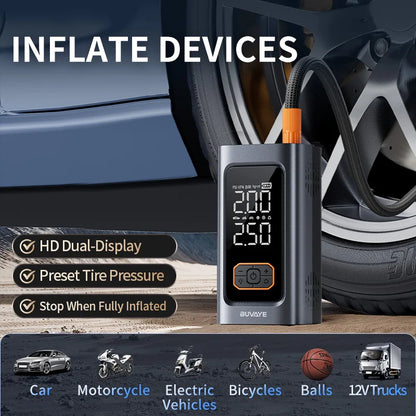 BUVAYE 12V Car Jump Starter Portable Battery Booster Emergency Auto Starting Device Power Bank for Gas Diesel Vehicles EV‌