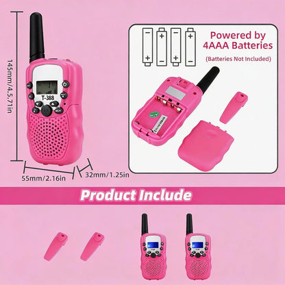 3KM Kids Walkie Talkies, Easter Basket Stuffers & Gifts for Kids, Toys for Boys and Girls Ages 3-12(Batteries Not Included)
