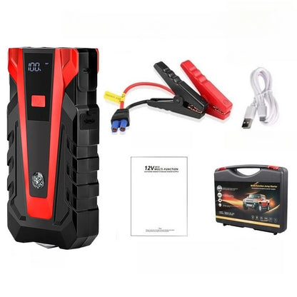 2026 New 12V Portable Jump Starter Equipped with Rechargeable Lithium Dual USB Ports LED Light Emergency Car Battery Booster