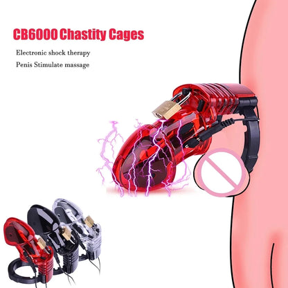 Electric Shock Bdsm Cock Sheath Ball Stretcher Host Cable E-stim Penis Ring Electro Sex Toy for Men Glans Testicle Loops Massage