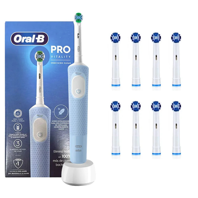 Oral B Electric Toothbrush D103 3D Action Daily Clean Teeth 3 Modes Visible Pressure Sensor Gum Cares Waterproof Rechargeabl