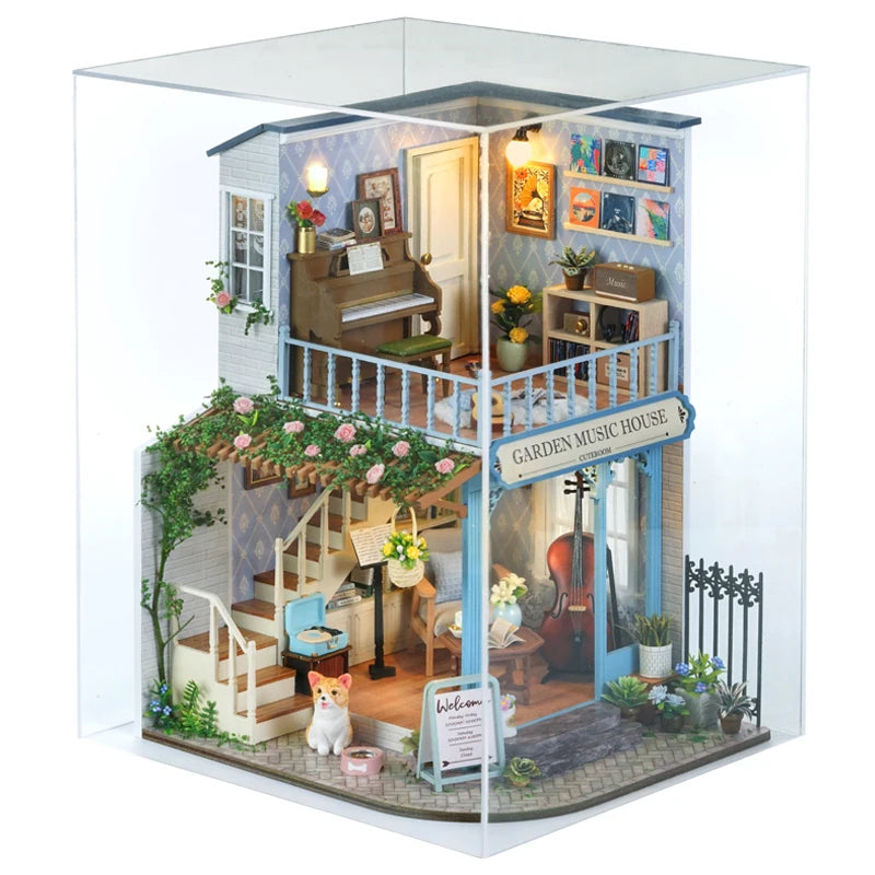 New Diy Big Wooden Dollhouse  Furniture Light Kit Doll House Casa Miniature Accessories Handmade Wooden Toys Birthday Gifts