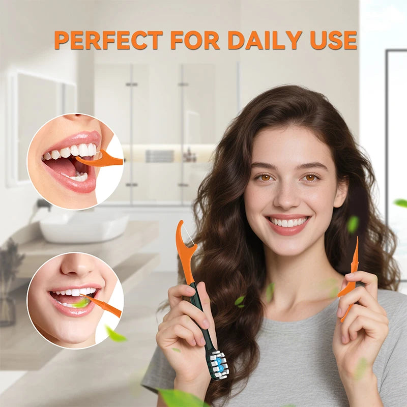 Exploded Bead Toothbrush Disposable Adult Cleaning Tooth brush Portable Travel Brush Head With Dental Floss