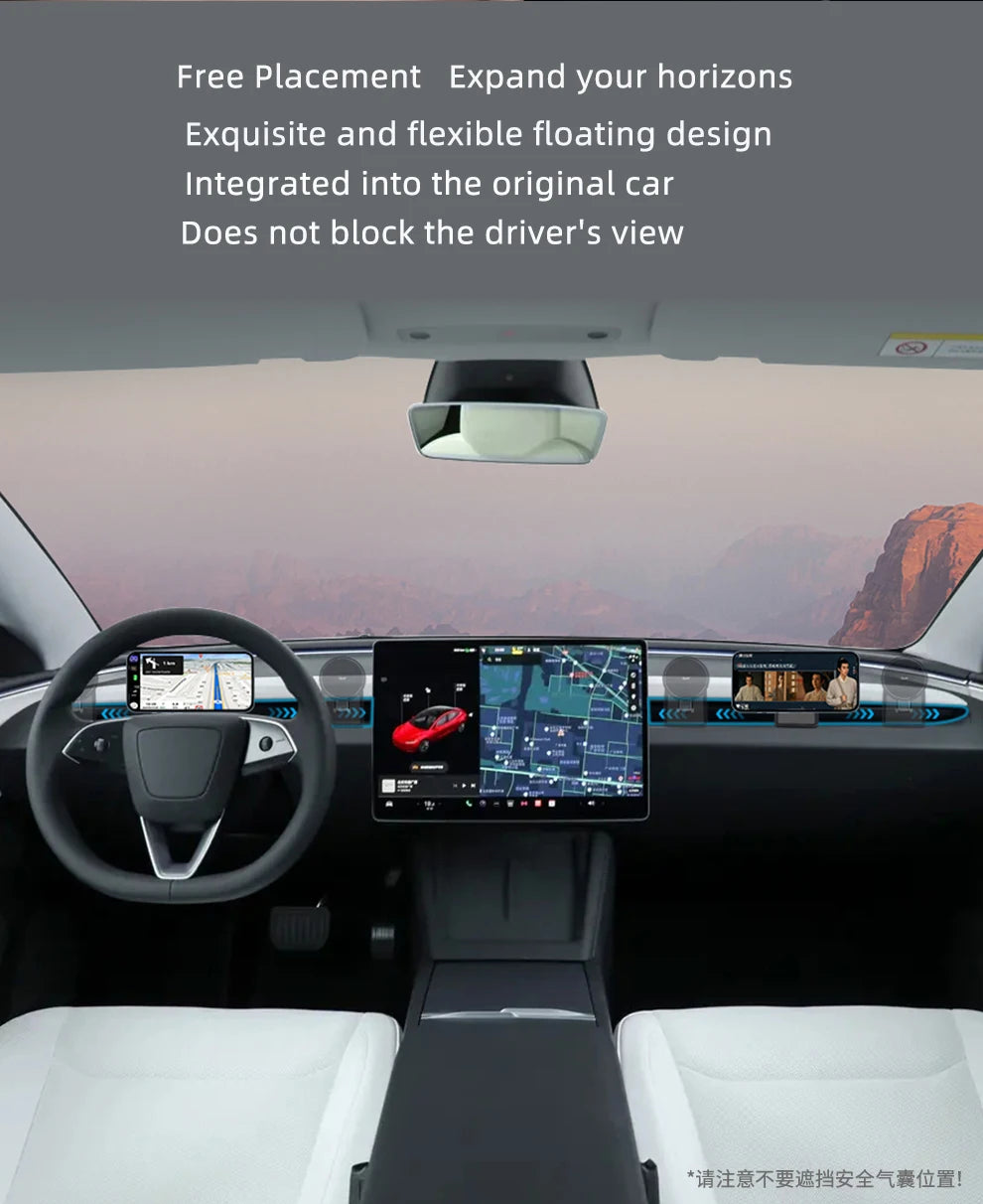 Car Phone Holder Mount for Tesla Model Y Junipe Model3 Highland Cold air low Temperature Charg Magnetic Car Phone Support Frame