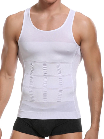 Men Slimming Body Shaper Vest Shirt Abs Abdomen Slim Gym Workout Corset Tummy Control Compression Tank Top Sleeveless Shapewear