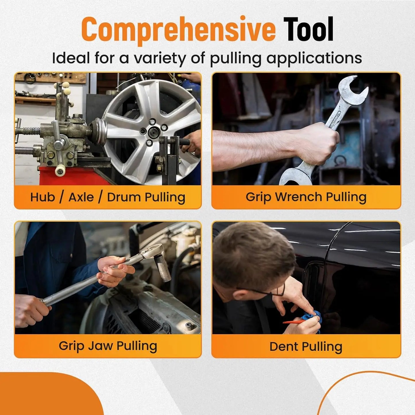 Slide Hammer Dent Puller Set, Slide Hammer Axle Bearing Dent Hub 2 3 Internal External Gear Puller Set Auto Body Repair Tool Set