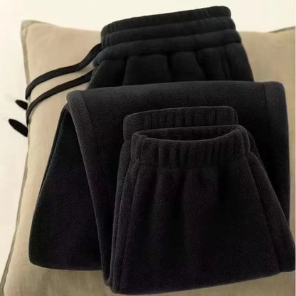 Double-Sided Fleece Men's Thickened Workwear Sweatpants Warm Fleece Lined Sports Casual Trousers for Winter Youth Fashion