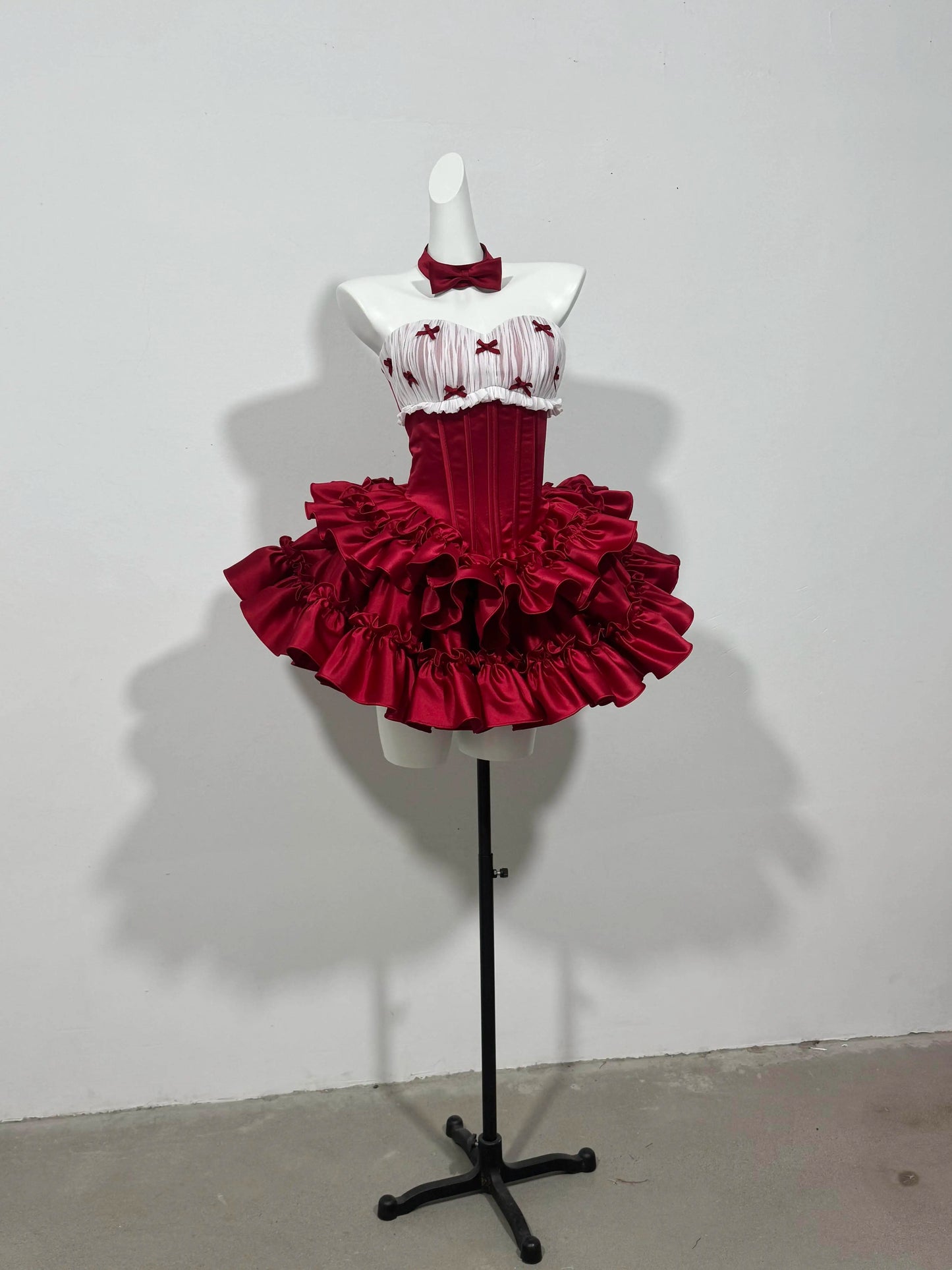 Red Tube Birthday Ready-to-wear Dresses High-end Princess Dress Temperament Celebrity Short Skirt Young Girl Boutique Costume