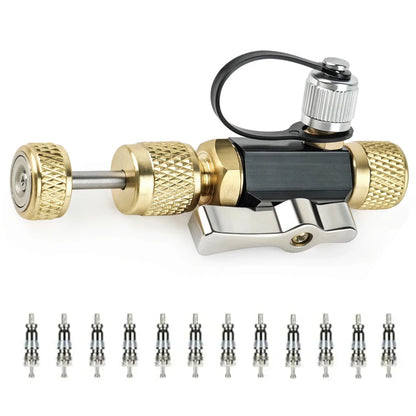 Car Vacuum-Rated Valve Core Removal Tool Black 1/4" X 5/16" Compatible With R410A  Quick Valve Core Remover Installer Tool