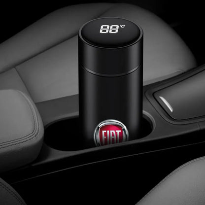 Car Smart Thermos Cup 500ml Portable Temperature Display Water Bottle For FIAT 500 500C 2012 500X 500L Fiat 695 Car Accessories